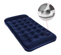 Bestway Inflatable Flocked Airbed Camping Air Mattress with Built-in Foot Pump