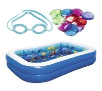 Bestway Inflatable Pool Kids Paddling Pool & 3D Goggles Undersea Adventure 54177