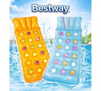 Bestway Inflatable Pool Sun Lounger 1.88m Floating Lilo Adult Swim Float Relax