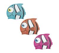 Bestway Kid Swim Cap | Comfortable Fit for Boys and Girls, Cartoon Silicone Waterproof Silicone Swim Hat, Lil Buddy