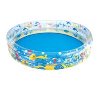 Bestway Kids' Deep Dive 3-Ring Splash Paddling Pool, 1.52 m x H30 cm