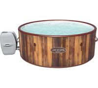 Lay-Z-Spa Helsinki Hot Tub, Wood Effect Inflatable Spa with Freeze Shield