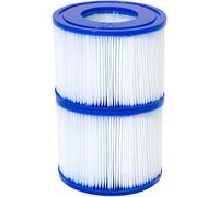 Bestway Lay-Z-Spa Hot Tub Filter Cartridge VI for All Lay-Z-Spa Models - Pack of 2, White