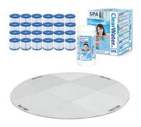 Bestway Lay-Z-Spa Platinum Set - 12 X Filter Packs, Chemicals, Floor Protector, Test Strips