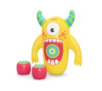 Bestway Monster Knock Out Bop Bag | Kids Boxing Set with Inflatable Gloves, Bounce Back Inflatable Punching Toy 1.20 m,Yellow,99 x 51 x 120 cm