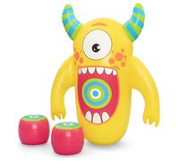 Bestway Monster Knock Out Bop Bag | Kids Boxing Set with Inflatable Gloves, Bounce Back Inflatable Punching Toy 1.20 m,Yellow,99 x 51 x 120 cm
