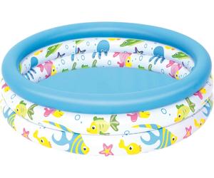 Bestway Ocean Themed Paddling Pool - 122cm Diameter Inflatable Pool for Kids