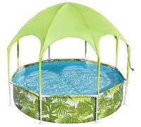 Bestway Paddling Pool with Sunshade - Green Tropical