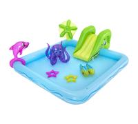 Bestway Play Centre Inflatable Swimming Pool with Slide Fantastic Aquarium vidaX