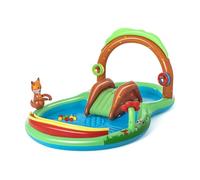 Bestway Play Swimming Pool, Friendly Woods Kids Pool Slide Set, 2+, Multicolour