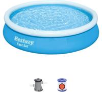 BESTWAY Pool Fast Set Inflatable Swimming Pool 12ft x 30in c/w Filter Pump BNIB