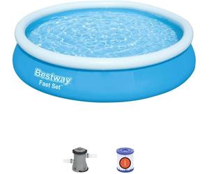 BESTWAY Pool Fast Set Inflatable Swimming Pool 12ft x 30in c/w Filter Pump BNIB
