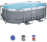 Bestway Power Steel 3.05M X 2.00M X 84Cm Oval Above Ground Swimming Pool Set