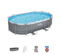Bestway Power Steel Oval Above Ground Pool Set 16' X 10' Bestway Multicolor