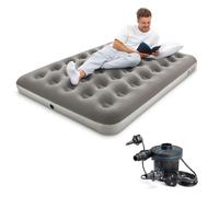 Bestway Premium Camping Double Airbed with Handheld Electric Pump, Inflatable Portable, Air Mattress, Outdoor Camping Bed