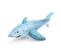 Bestway Realistic Shark Pool Float, Kids Inflatable Ride-On with Handles, Swimming Pool and Beach Toy, White