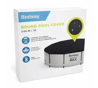 Bestway 10ft PVC Outdoor Pool Cover With Drain Holes & Ropes