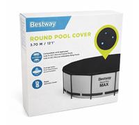 Bestway Round Pool Cover 10ft 12ft Steel Frame Fast Set Swimming Pools Black