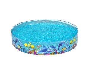 Bestway Sea Animals Theme Paddling Pool Kiddie Swimming Pool, Inflatable Above Ground Pool, Outdoor Garden Pool, 96 x 18 Inch