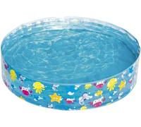 Bestway Sea Creature Paddling Pool Kiddie Swimming Pool, Inflatable Above Ground Pool, Outdoor Garden Pool, Blue, 48 x 10 Inch