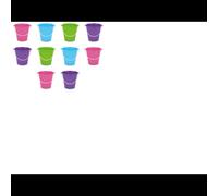 Bestway Set Of 10 Mixed Colour Small Beach Buckets 2 Or 3 Of Each Colour Bestway Multicolor