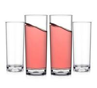 Bestway Set Of 4 Durable Plastic Tumber Glasses, Reuseable Cups For Camping