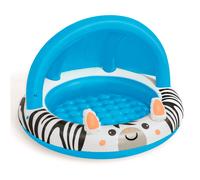 Bestway Shaded Baby Pool | Safari Fun Inflatable Play Centre, UV Sunshade, Inflatable Floor, Zebra Design, Ages 2+