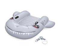 Bestway Sharkventure Kids Inflatable, Kickboard Pool Float with Built In Squirt Gun and Handles, Grey