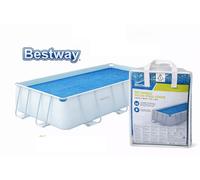 Bestway Solar Pool Cover 4m x 2m Rectangular Keeps Water Warm 13ft Frame Pools