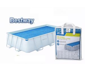 Bestway Solar Pool Cover 4m x 2m Rectangular Keeps Water Warm 13ft Frame Pools