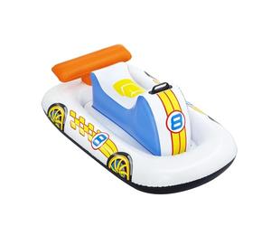 Bestway Sports Car Ride On, Kids Inflatable Pool Float Toy with Handles, Large Inflatable Pool Float, Red and White,One Size,41480
