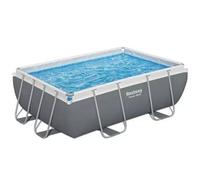 Bestway Bestway 9.3ft x 6.5ft x 33in Dark Grey Rectangle Steel Pro Max Above Ground Pool Set One Size Grey