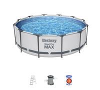 Bestway 12'X39.5" Steel Pro Frame Pool Set, Grey