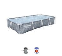 Bestway Steel Pro Rectangle Above Ground Pool in Grey Bestway Grey