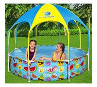 Bestway Steel Pro UV Careful Above Ground Pool for Kids Baby Sun Shade Canopy