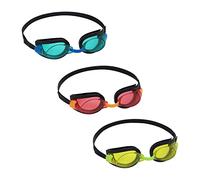 Bestway Swimming Goggles for Kids, Youth and Juniors | No Leaking UV Protection and Adjustable Strap, Aqua Burst Essential, Assorted Colours