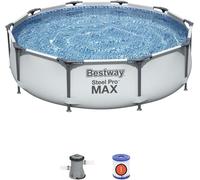 Bestway 10Ft Steel Pro Max Round Pool - White, White One Size