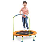 Bestway WonderJump Trampoline for Toddlers and Kids, 3ft Mini Indoor Trampoline with Handlebar, Soft Foam Grip, Non-Slip Foot Pads