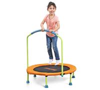 Bestway WonderJump Trampoline for Toddlers and Kids, 3ft Mini Indoor Trampoline with Handlebar, Soft Foam Grip, Non-Slip Foot Pads