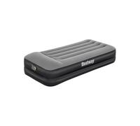 Bestway | Tritech Air Mattress, Twin Size with Built in AC Pump | Durable Inflatable Mattress with Fast Inflation and Storage Bag, Grey