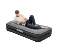 Bestway Airbed Tritech Bicolor Black/Grey, Single Flocked, Integrated Electric Pump and Bag