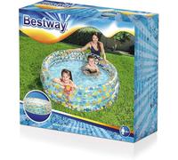 Bestway Tropical Paddling Pool Kiddie Swimming Pool Inflatable 1.70M 3 RING FUN