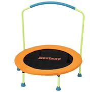 Bestway WonderJump Trampoline for Toddlers and Kids, 3ft Foldable Mini Indoor Trampoline with Handlebar, Soft Foam Grip, Non-Slip Foot Pads