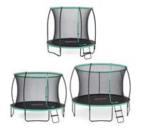 Bestway Xtreme Air Trampoline, 8ft/10ft/12ft Round Outdoor Trampoline with Fully Stitched Safety Net No Gaps, Ladder and Anchor Kit, 2 Year Warranty Guaranteed (8ft)