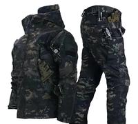 BESTXH 02,XXL, Men's Tactical Jacket And Pant, Army Combat Suit Sets, Waterproof Camo Uniforme, Military Tactical Suits, Men Combat Suits Men's Hunting Clothes, Combat Trousers Set