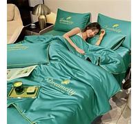 BESTXH 2024 New Cooling Comforter, Summer Simple Ice Silk Quilt, Washable Simple Ice Silk Quilt, Washable & Lightweight Summer Comforter Cooling Blanket for Hot Sleepers,F,200 * 230cm 4 Pcs Set