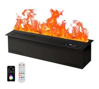 BESTXH 3D Water Vapor Fireplace with Realistic Smoke & Flame Effect, Adjustable Flame Colors, Ideal for Enhancing Ambiance in Bedrooms, Offices, and Hotels,Black,150cm