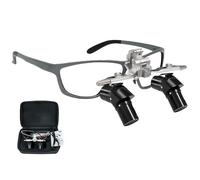 BESTXH 4.0X/5.0X/ 6.0X Binocular Loupe, Dental 48 ° Ergo Loupes, Adjustable Working Distance, Surgical Magnifying Glasses Tools, with 5W LED Headlamp,Black,6.0X