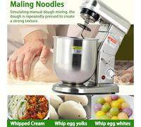 BESTXH 5/7/10L Electric Stand Mixer, Commercial Food Mixer with Pulse, 3 Speeds, with Stainless Steel Bowl, Dough Hook, for Bread Cake,White,5L