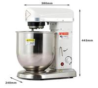 BESTXH 5/7/10L Electric Stand Mixer, Commercial Food Mixer with Pulse, 3 Speeds, with Stainless Steel Bowl, Dough Hook, for Bread Cake,White,10L